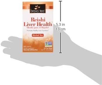 Bravo Tea Reishi Liver Health Herbal Tea Caffeine Free, 20 Tea Bags - Image 5