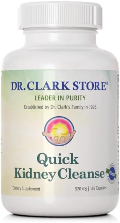 Dr. Clark Qck Kidney Clean, 125 Capsules – Natural Kidney Support & Detox by DrClarkStore