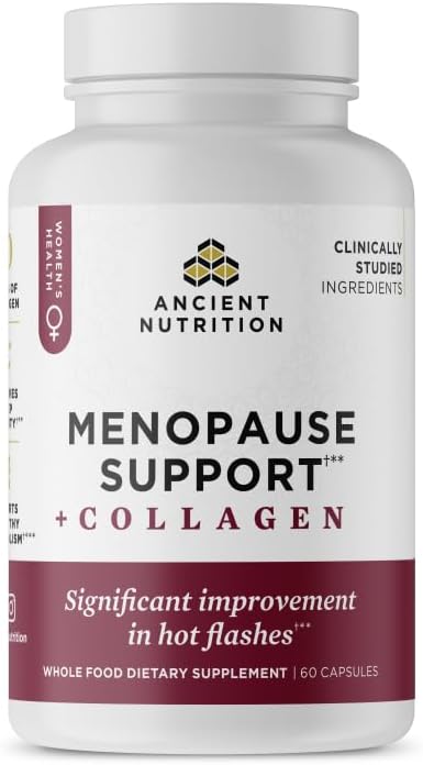 Ancient Nutrition Menopause Support + Collagen Supplement, Hydrolyzed Collagen by AncientNutrition