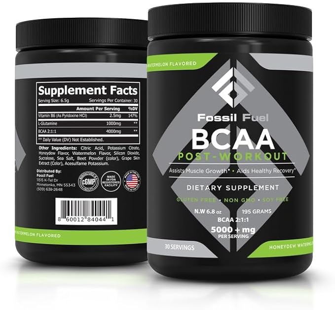 Fossil Fuel Sugar-Free BCAA Powder – Post-Workout Muscle Recovery by FossilFuel