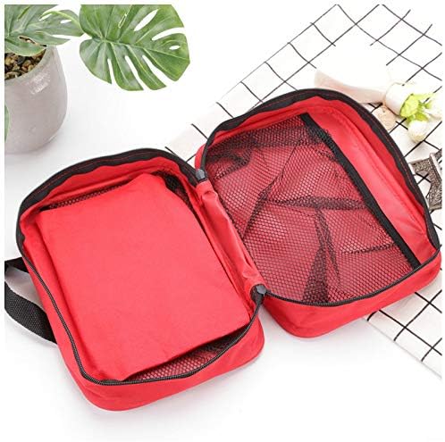 First Aid Bag First Aid Kit Empty Medical Storage Bag Red Trauma Bag - Image 2