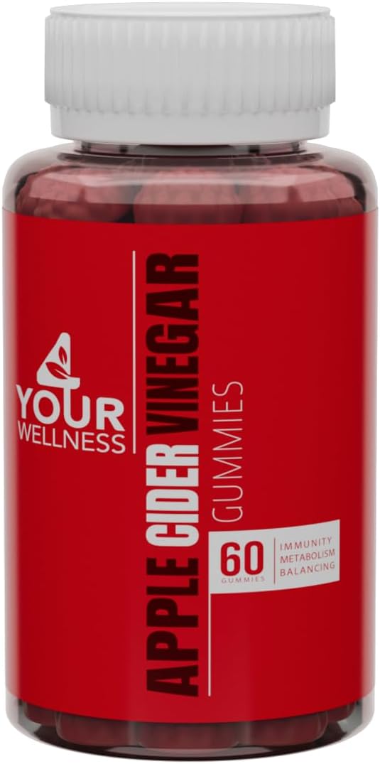 Apple Cider Vinegar Gummies, 1000mg All Natural, Gelatin-Free, Gluten-Free by 4YourWellness