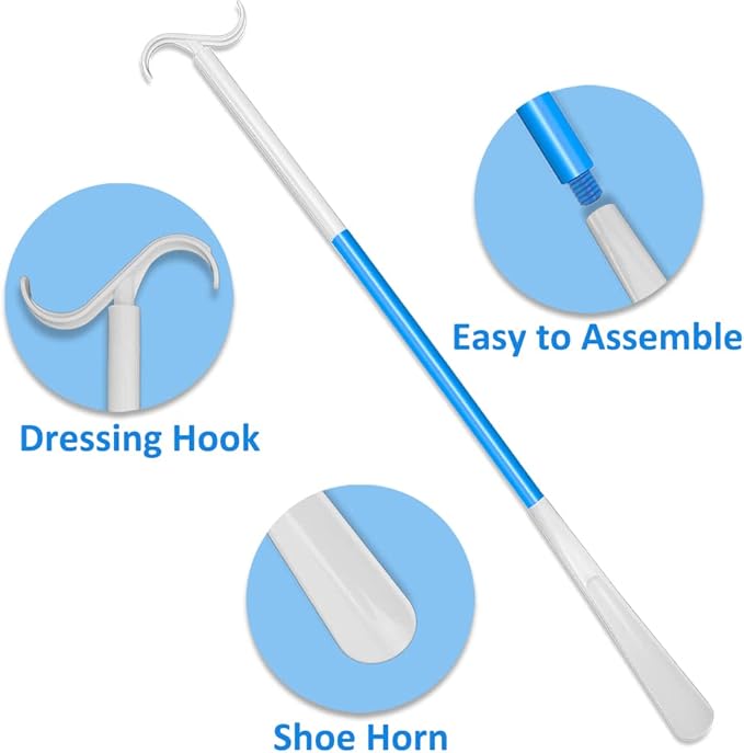 35.5 Inch Long Handled Shoe Horn, Dressing Stick, Sock Remover Aid Helper - Image 4