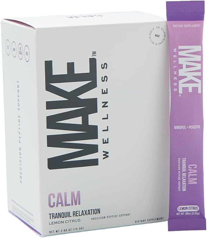 Calm Supplement | 30 Servings | Precision Peptide Support by MakeWellness