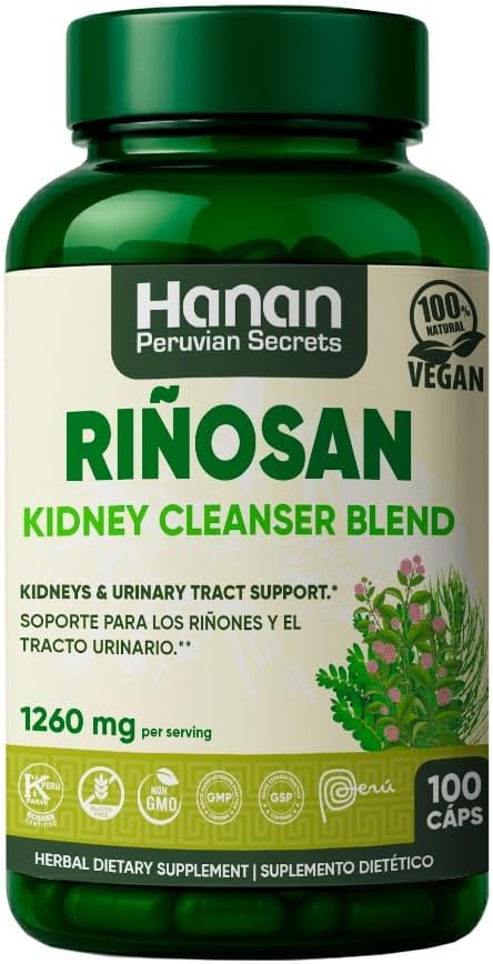 Riñosan Herbal Supplement – 100 Capsules by Hanan
