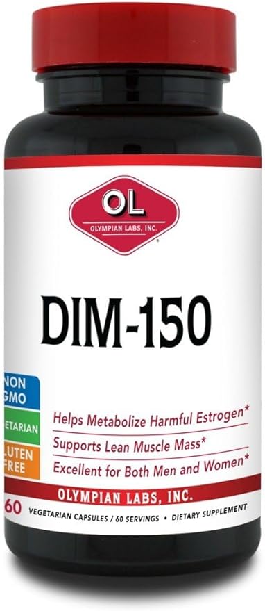 Olympian Labs DIM Diindolylmethane Supplement 150mg, 60 Caps Metabolize by OlympianLabsInc