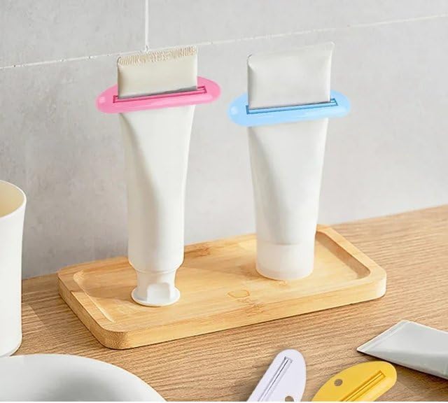 5Pcs White Toothpaste Squeezer, Plastic Toothpaste Tube Squeezer Dispenser - Image 4