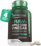 Herbtonics Raw Apple Cider Vinegar Capsules 1500mg by Herbtonics