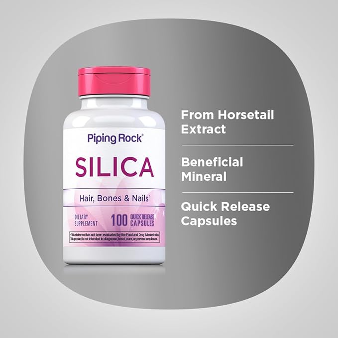 Piping Rock Silica Supplement 500mg | 100 Capsules | Horsetail Extract | - Image 4