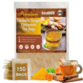 Premium Turmeric Ginger Cinnamon Tea Bags Organic, Turmeric Curcumin Supplement by ChinaDetoxTea