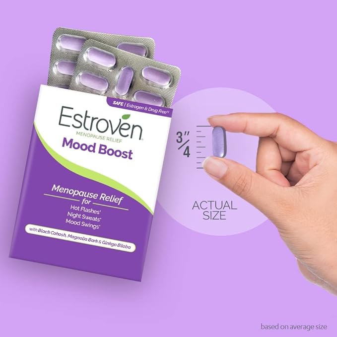 Estroven Mood Boost for Menopause Relief, Helps Reduce Hot Flashes & Night - Image 3