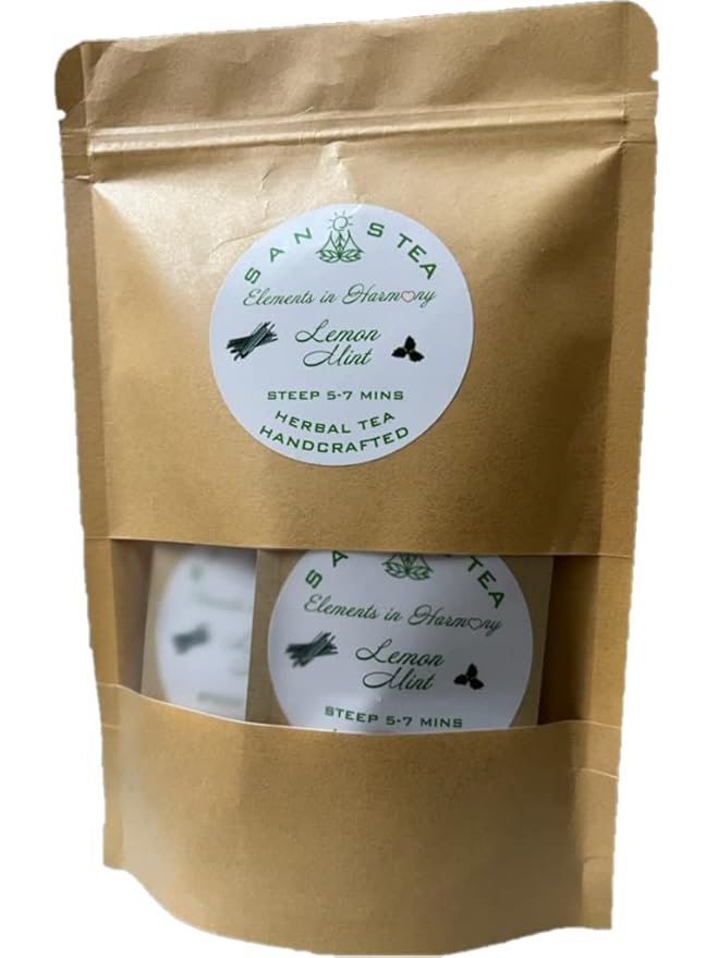 SanosTea New Improved Organic Lemongrass Premium Herbal tea, refreshing by SanosTea