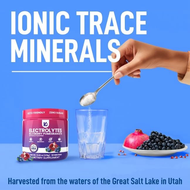 Keppi Electrolytes Powder – Blueberry Pomegranate Flavor 50 Servings – No Sugar - Image 5