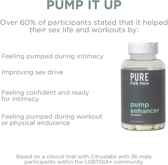 Pure for Men Pump Enhancer | Pre Workout Supplement for Muscle Pump, Stamina - Image 8