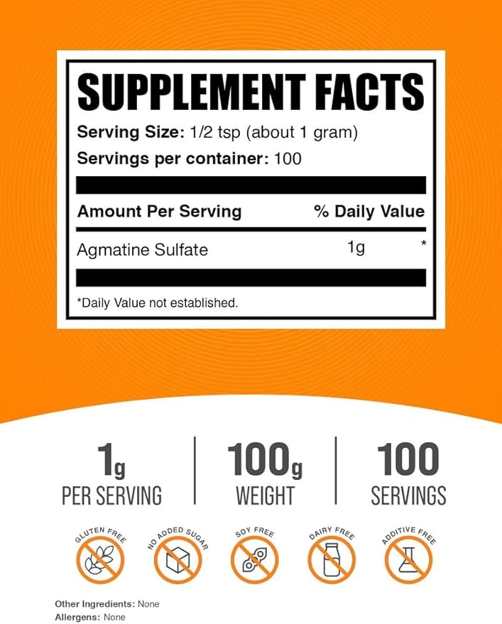 BulkSupplements.com Agmatine Sulfate Powder - Image 2