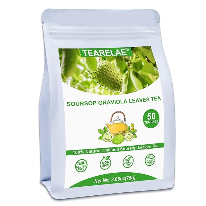 TEARELAE - Soursop Leaves Tea - 1.5g x 50 Count - 100% Pure Soursop Graviola by TEARELAE