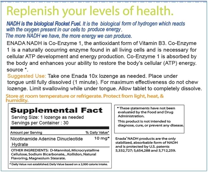 ENADA 10X NADH Supplement with Fast Acting Formula - Image 2