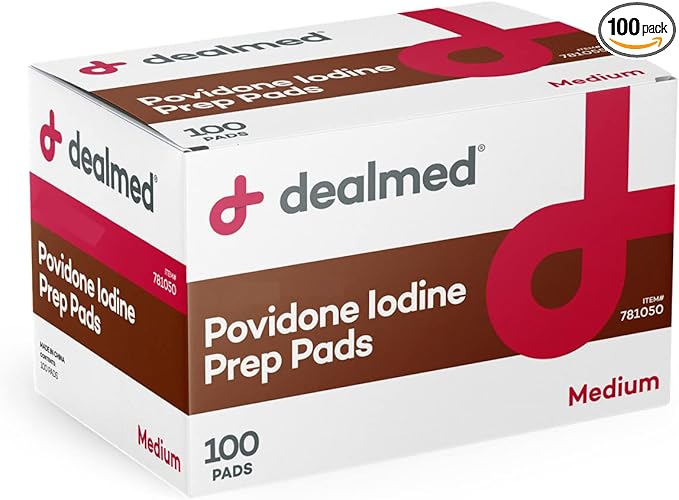 Dealmed Povidone Iodine Prep Pad 10% by Dealmed
