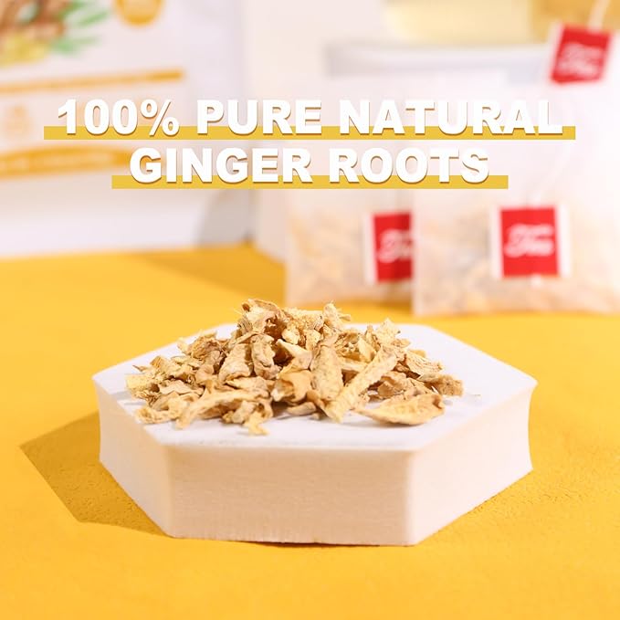 TEARELAE - Ginger Tea Bags, Soothing & Spicy - Non-GMO - Caffeine-free - Aid - Image 2