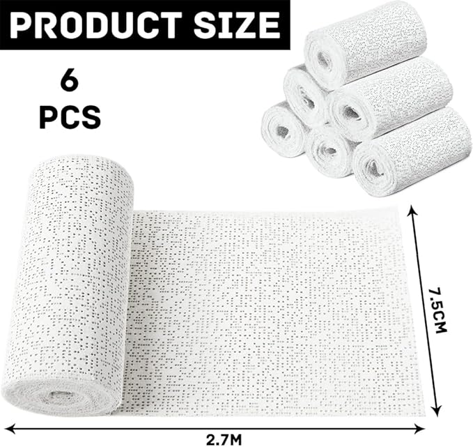 Plaster Coth Rolls 6 Pack Plaster Gauze Bandage Plaster Strip Gauze Wrap - Image 2