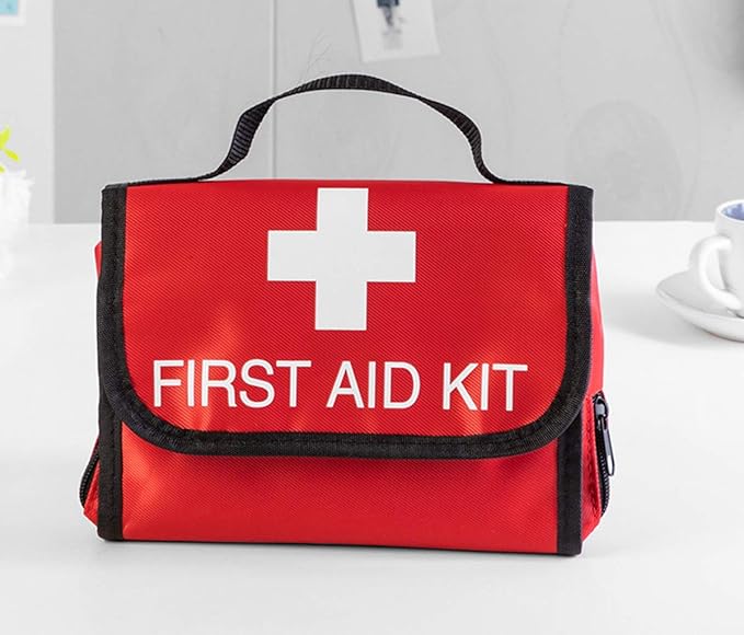 First Aid Bag First Aid Kit Empty Medical Storage Bag Red Trauma Bag - Image 2