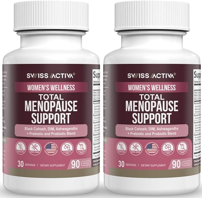 Swiss Activa+ Total Menopause Support – Hormone Balance, Hot Flash Relief by SwissActiva