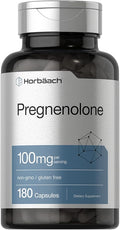 Horbäach Pregnenolone Supplement 100mg | 180 Capsules | Non-GMO and Gluten Free by HORBAACH