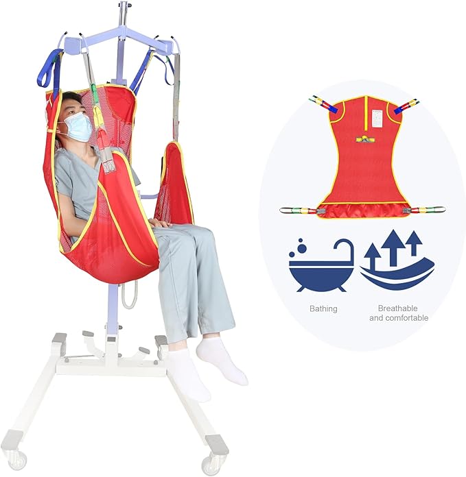 Universal Full Body Patient Lift Sling, Mesh Fabric Patient Sling Transfer and by EZAssistive