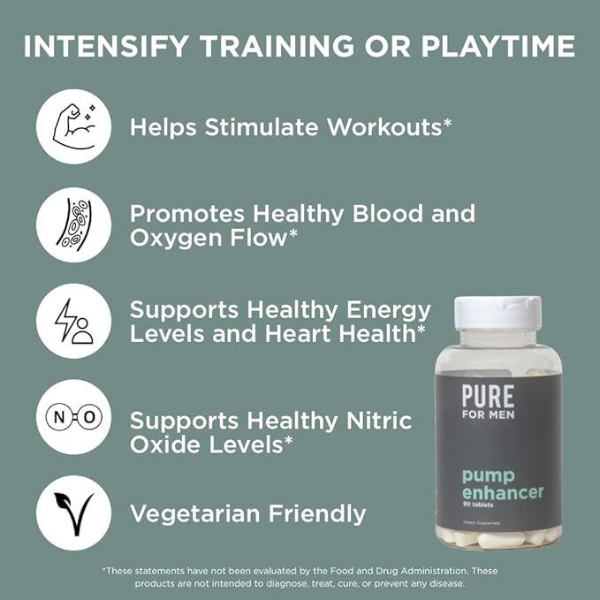 Pure for Men Pump Enhancer | Pre Workout Supplement for Muscle Pump, Stamina - Image 5