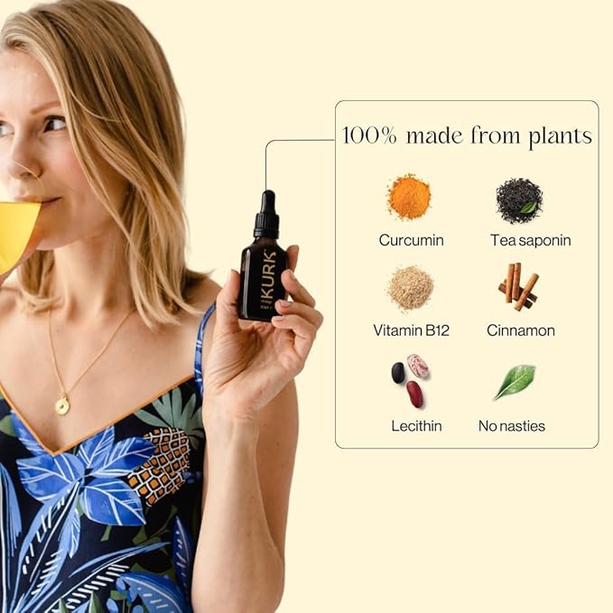 Kurk Essential Liquid Turmeric Curcumin Supplement, Organic Turmeric Drops - Image 2