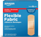 Amazon Basic Care Flexible Fabric Adhesive Bandages, First Aid by AmazonBasicCare