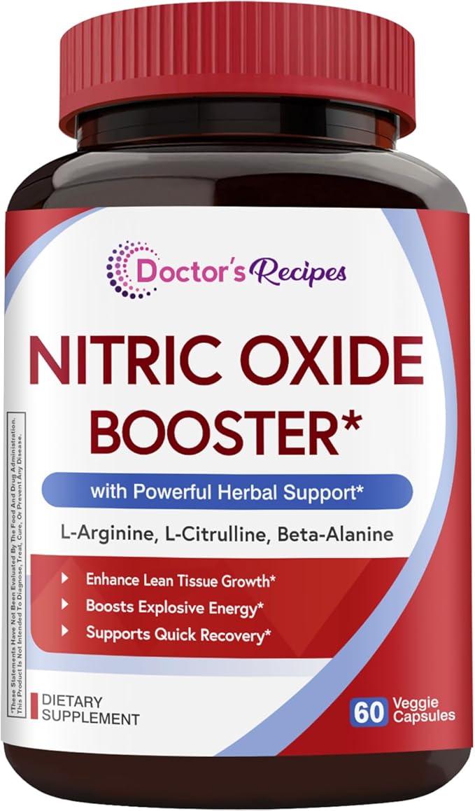 Doctor's Recipes Nitric Oxide Booster, 1380 mg, L-Arginine, L-Citrulline by DoctorsRecipes