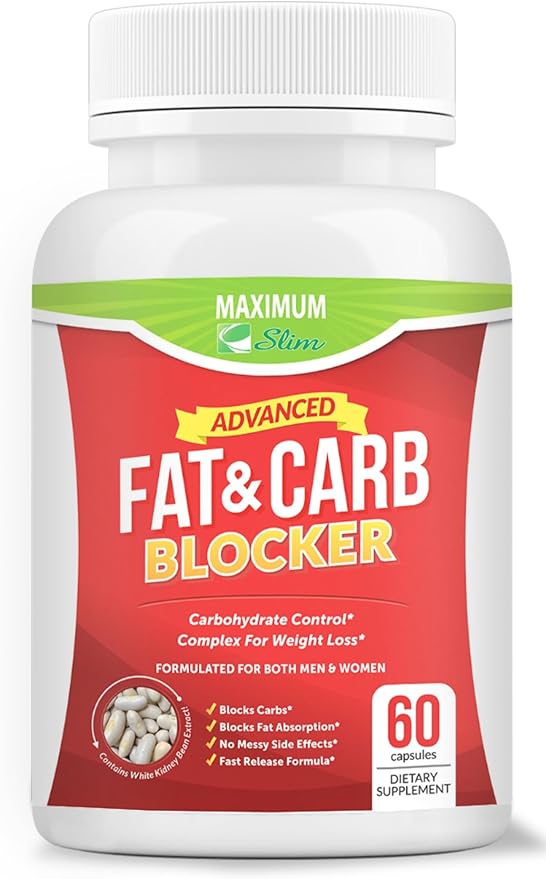 Maximum Slim Fat & Carb Blocker Pure Kidney Bean Extract by MaximumHealthProducts