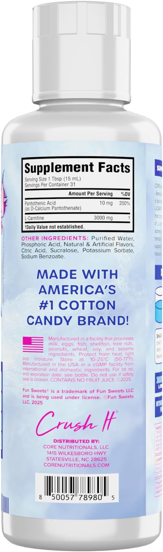 Core Nutritionals Liquid L-Carnitine Pre Workout | Support Fat Metabolism | - Image 2