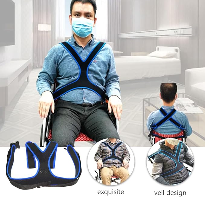 Healifty Seat Adjustable Breathable Chest Cross Positioning Anti-Slip Restraint - Image 4
