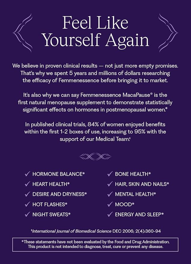Femmenessence® MacaPause® – Clinically Proven Postmenopausal Organic Vegan - Image 6