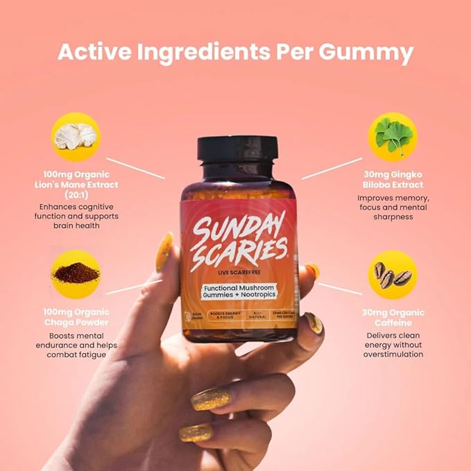 Sunday Scaries® 4-in-1 Functional Mushroom Gummies | Highly Rated - Image 3