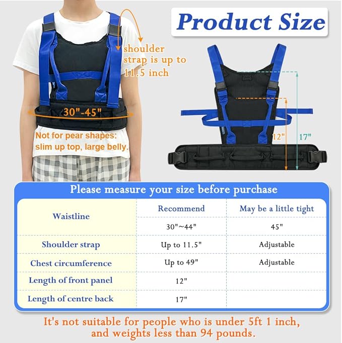 Gait Belt for Senior Transfer Belt Gait Belt - Image 2