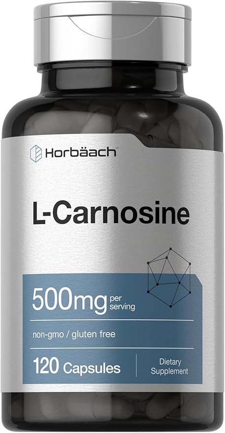 Horbäach L-Carnosine 500mg | 120 Capsule Supplement | Non-GMO & Gluten Free by HORBAACH