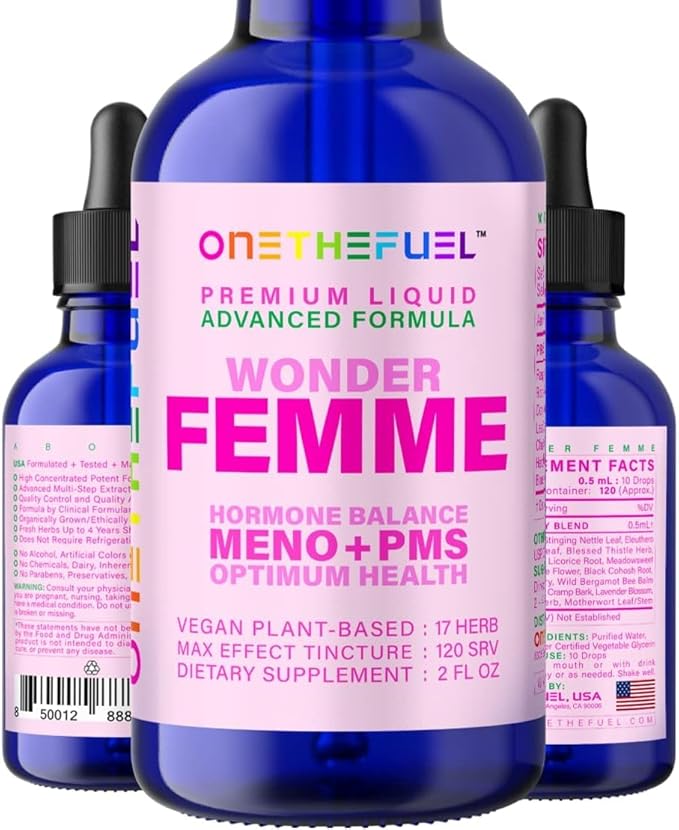 Wonder Femme Plant-Based Hormone Balance Menopause Hot Flashes Relief Support by ONETHEFUEL