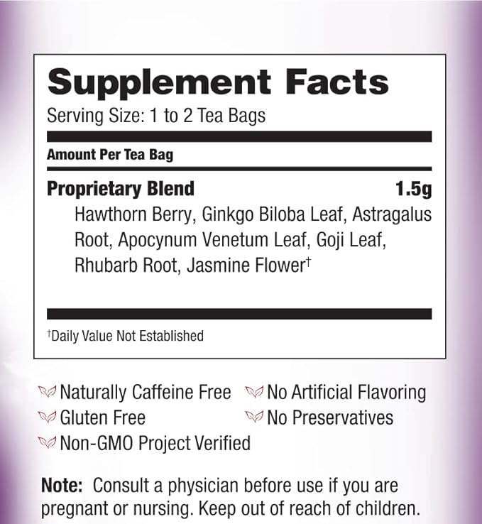 Bravo Tea Cholesterol Health Herbal Tea Caffeine Free, 20 Tea Bags - Image 5