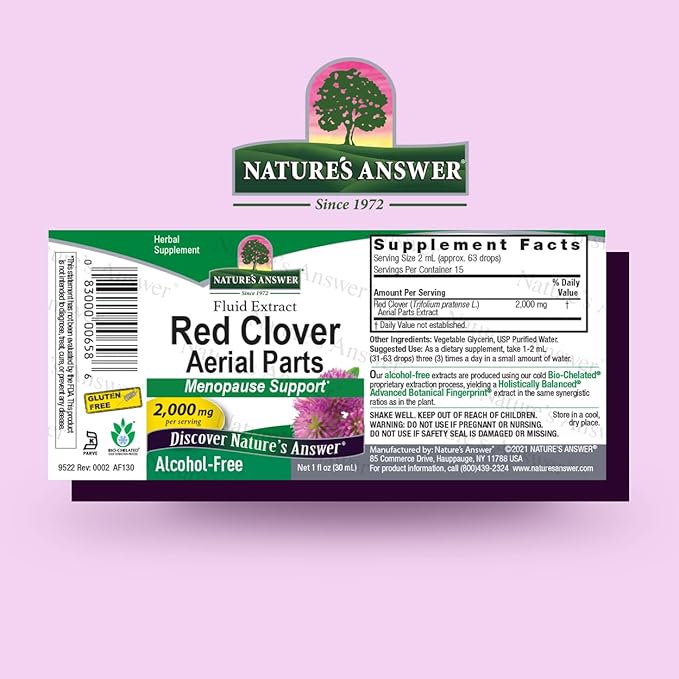 Nature's Answer Red Clover Extract 1 Ounce - Image 2