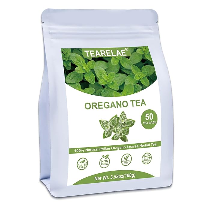 TEARELAE - Oregano Tea Bags - 50 Count - Premium Natural Oregano Leaves - Aid by TEARELAE