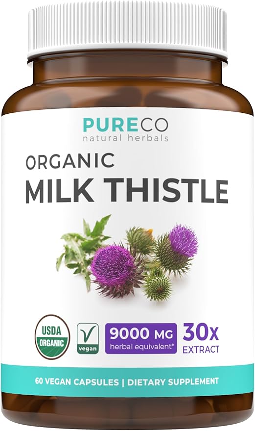 USDA Organic Milk Thistle Capsules by PURECO