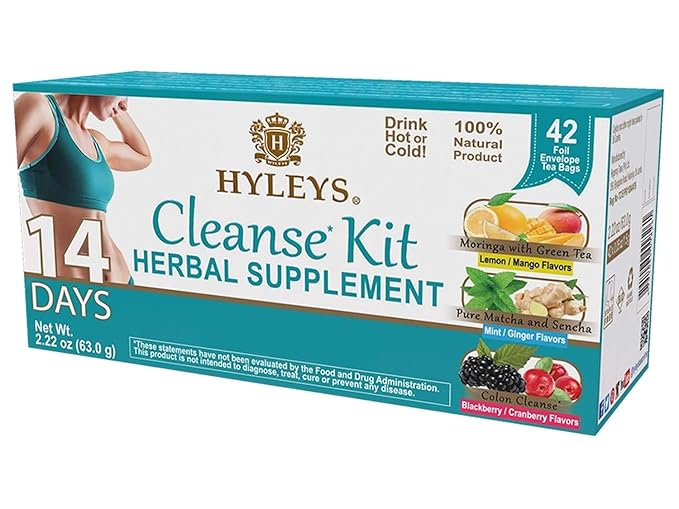 Hyleys Detox Tea for Cleanse and Weight Loss – 14 Day Detox Kit by HYLEYSTEA