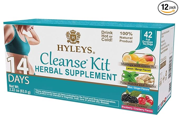 Hyleys Detox Tea for Cleanse and Weight Loss – 14 Day Detox Kit by HYLEYSTEA