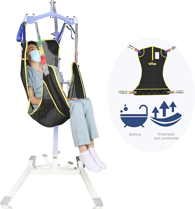 Universal Full Body Patient Lift Sling, Mesh Fabric Patient Sling Transfer and by EZAssistive