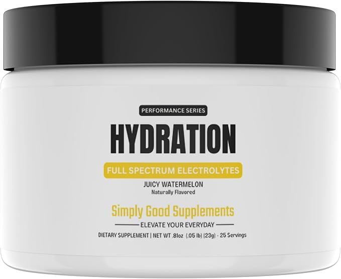 Hydration Full Spectrum Electrolytes – 520mg Sodium, 400mg Potassium, Calcium & by SimplyGoodSupplements
