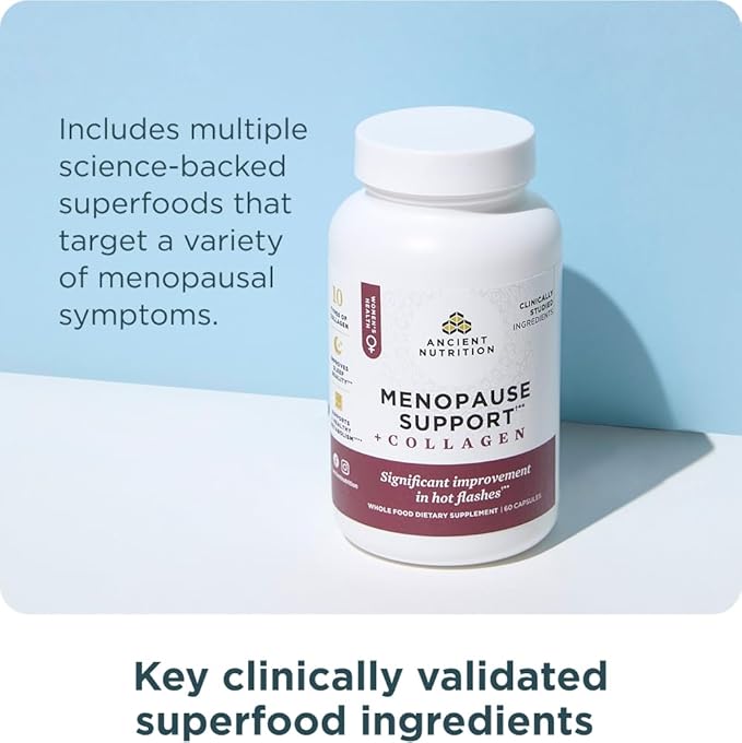 Ancient Nutrition Menopause Support + Collagen Supplement, Hydrolyzed Collagen - Image 3