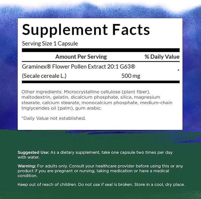 Swanson Maximum Strength Graminex Flower Pollen Extract - Image 2